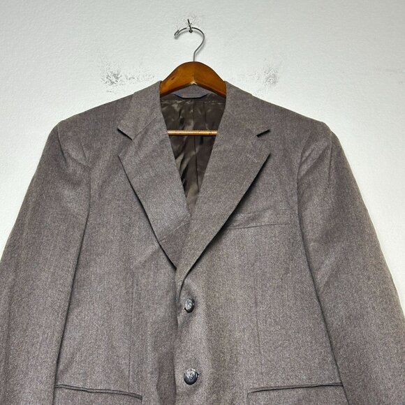 VTG Kupp Kuppenheimer Tan Blazer Coat Jacket Men 44R Prep Union Made Formal Wool - Picture 9 of 13